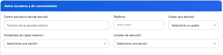 Datos escolares